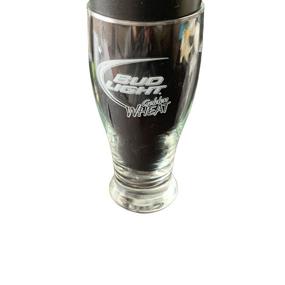 Pre Owned Budweiser BUD LIGHT GOLDEN WHEAT Pilsner Glass Rare Vintage HTF - Picture 1 of 11
